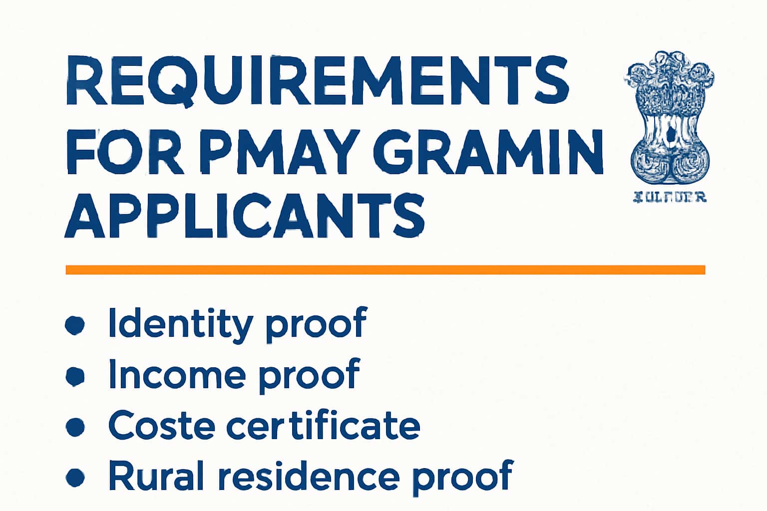 Requirements for PMAY Gramin Applicants